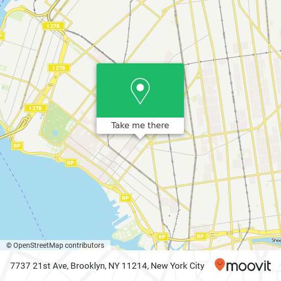 Mapa de 7737 21st Ave, Brooklyn, NY 11214