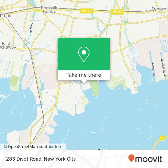 Mapa de 283 Divot Road, 283 Divot Rd, Oceanside, NY 11572, USA