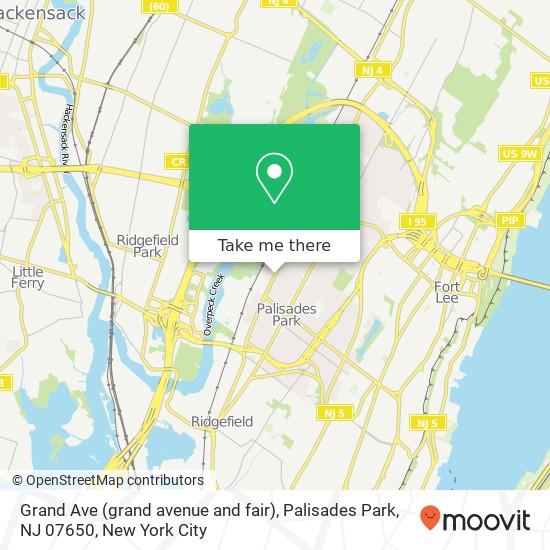 Grand Ave (grand avenue and fair), Palisades Park, NJ 07650 map