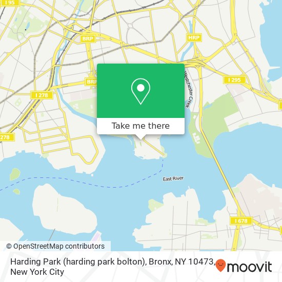 Mapa de Harding Park (harding park bolton), Bronx, NY 10473