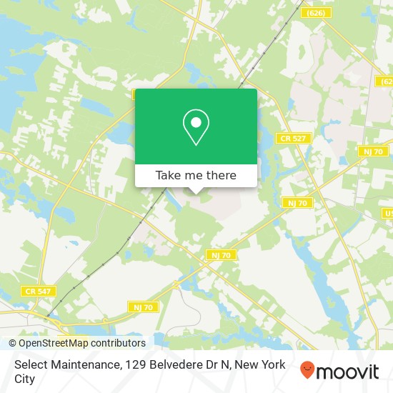 Mapa de Select Maintenance, 129 Belvedere Dr N