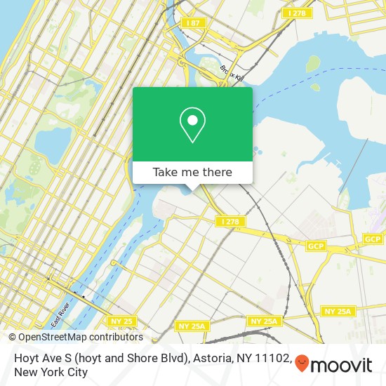 Hoyt Ave S (hoyt and Shore Blvd), Astoria, NY 11102 map