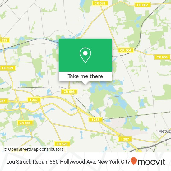 Mapa de Lou Struck Repair, 550 Hollywood Ave