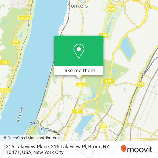 216 Lakeview Place, 216 Lakeview Pl, Bronx, NY 10471, USA map