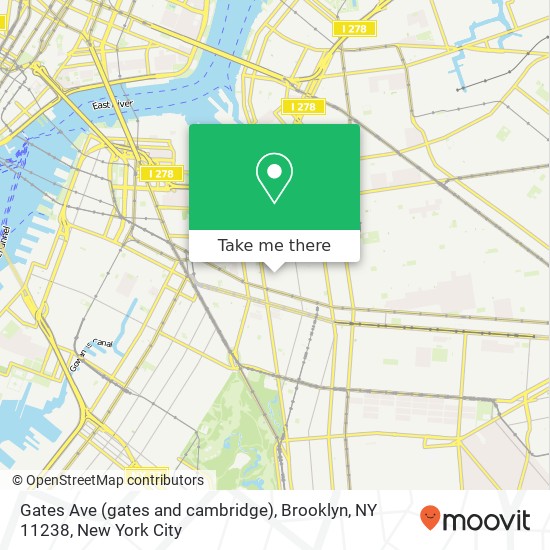 Mapa de Gates Ave (gates and cambridge), Brooklyn, NY 11238