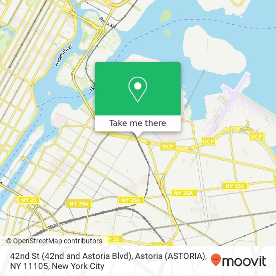 Mapa de 42nd St (42nd and Astoria Blvd), Astoria (ASTORIA), NY 11105