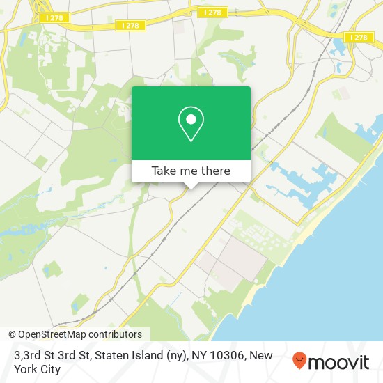 Mapa de 3,3rd St 3rd St, Staten Island (ny), NY 10306
