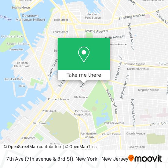 Mapa de 7th Ave (7th avenue & 3rd St)