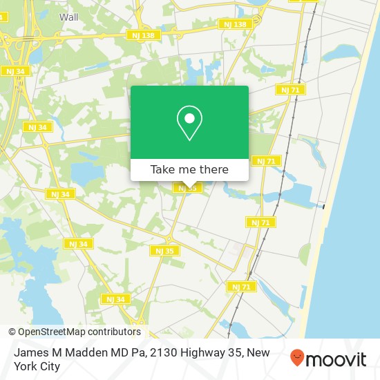 Mapa de James M Madden MD Pa, 2130 Highway 35