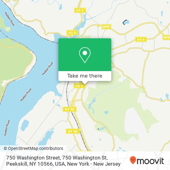 750 Washington Street, 750 Washington St, Peekskill, NY 10566, USA map