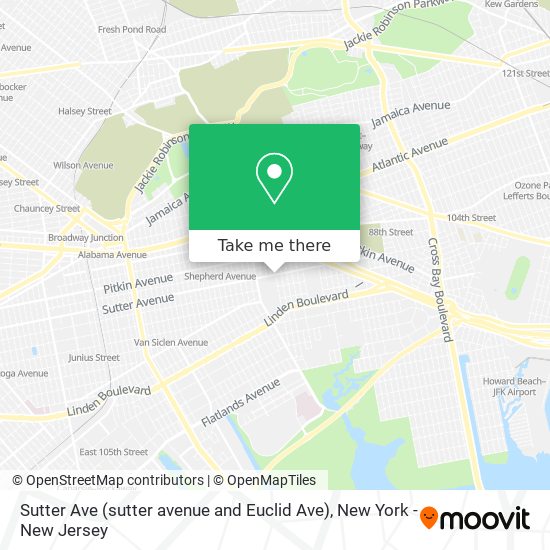 Mapa de Sutter Ave (sutter avenue and Euclid Ave)
