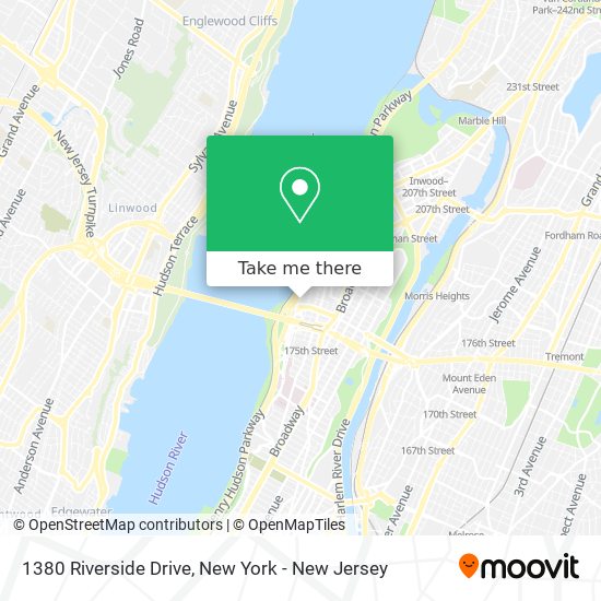 Mapa de 1380 Riverside Drive