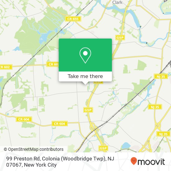 99 Preston Rd, Colonia (Woodbridge Twp), NJ 07067 map