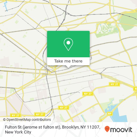 Mapa de Fulton St (jerome st fulton st), Brooklyn, NY 11207