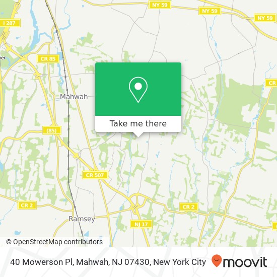 40 Mowerson Pl, Mahwah, NJ 07430 map