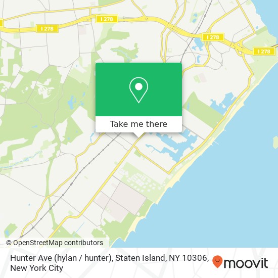 Mapa de Hunter Ave (hylan / hunter), Staten Island, NY 10306