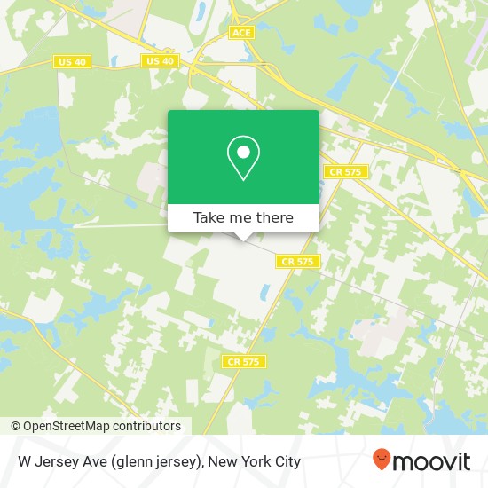 Mapa de W Jersey Ave (glenn jersey), Egg Harbor Twp (MCKEE CITY), NJ 08234