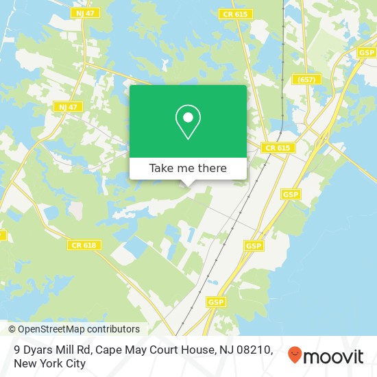 9 Dyars Mill Rd, Cape May Court House, NJ 08210 map