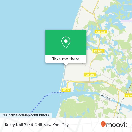 Rusty Nail Bar & Grill, 205 Beach Dr map