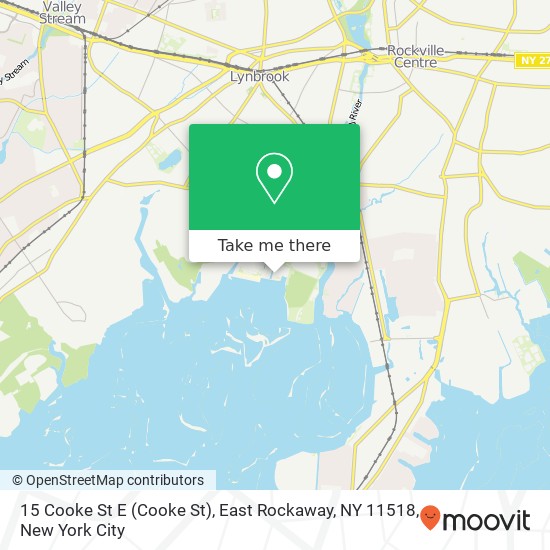 Mapa de 15 Cooke St E (Cooke St), East Rockaway, NY 11518