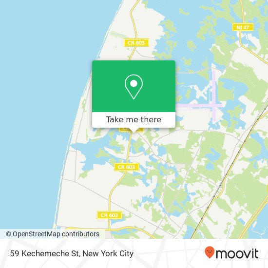 Mapa de 59 Kechemeche St, Cape May, NJ 08204