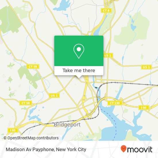 Mapa de Madison Av Payphone