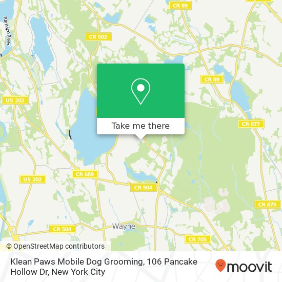 Klean Paws Mobile Dog Grooming, 106 Pancake Hollow Dr map