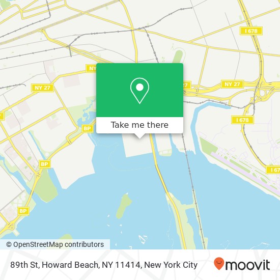 Mapa de 89th St, Howard Beach, NY 11414