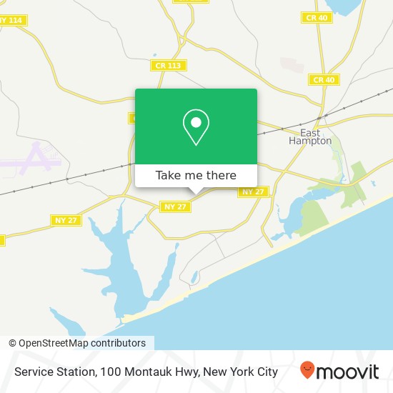 Mapa de Service Station, 100 Montauk Hwy