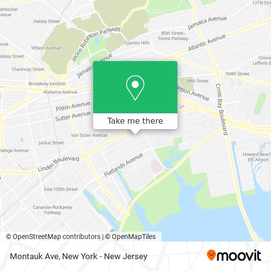 Mapa de Montauk Ave