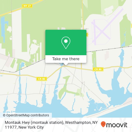 Mapa de Montauk Hwy (montauk station), Westhampton, NY 11977