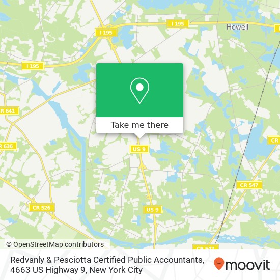 Mapa de Redvanly & Pesciotta Certified Public Accountants, 4663 US Highway 9