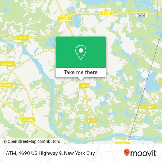 Mapa de ATM, 4690 US Highway 9