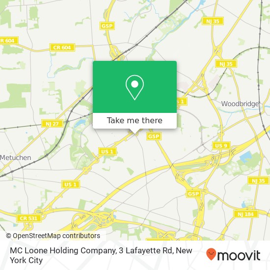 MC Loone Holding Company, 3 Lafayette Rd map