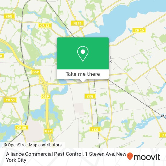 Alliance Commercial Pest Control, 1 Steven Ave map