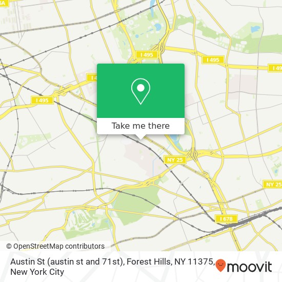 Austin St (austin st and 71st), Forest Hills, NY 11375 map