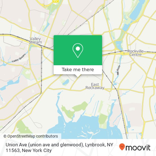 Mapa de Union Ave (union ave and glenwood), Lynbrook, NY 11563