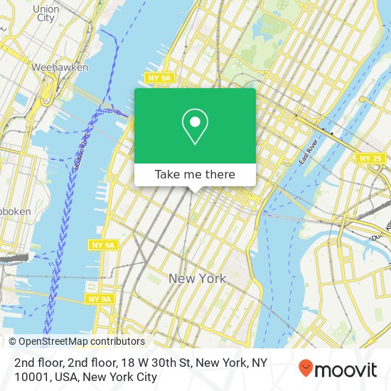 Mapa de 2nd floor, 2nd floor, 18 W 30th St, New York, NY 10001, USA