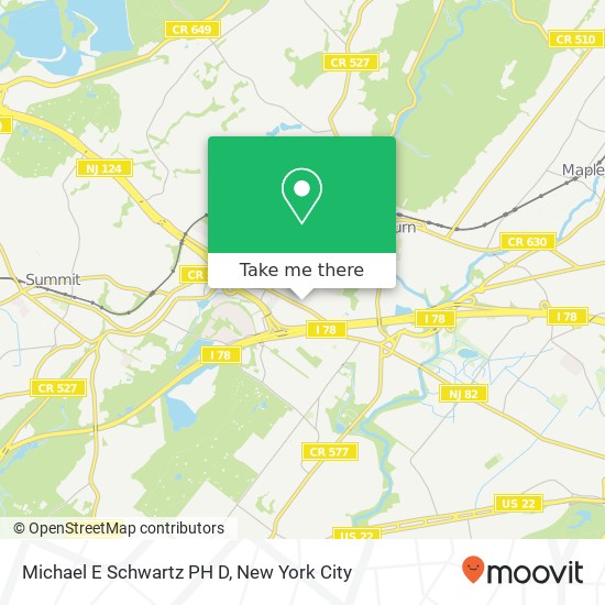 Michael E Schwartz PH D, 212 Short Hills Ave map