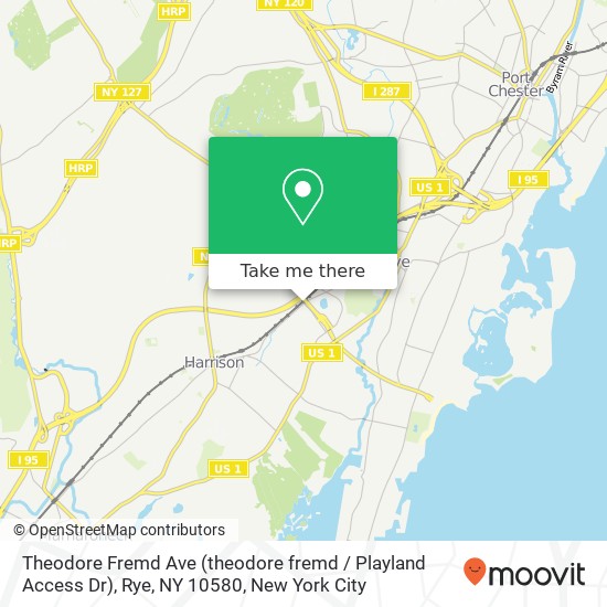 Mapa de Theodore Fremd Ave (theodore fremd / Playland Access Dr), Rye, NY 10580