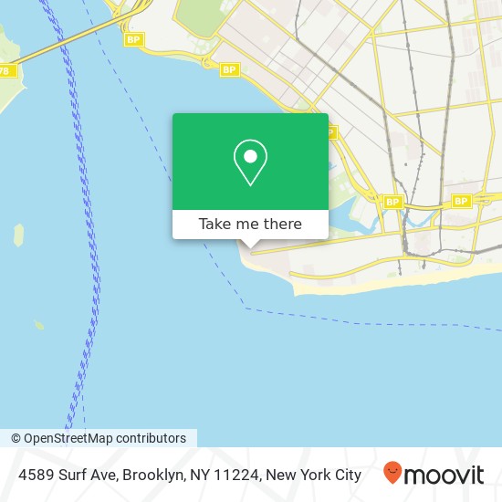 Mapa de 4589 Surf Ave, Brooklyn, NY 11224
