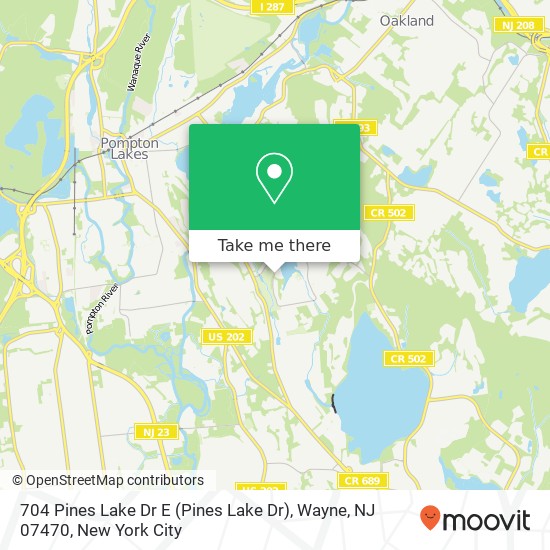 704 Pines Lake Dr E (Pines Lake Dr), Wayne, NJ 07470 map