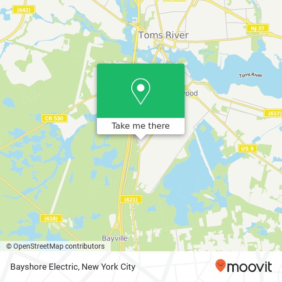 Mapa de Bayshore Electric, 1100 Beach Ave