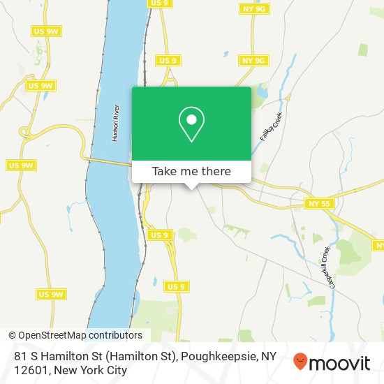 Mapa de 81 S Hamilton St (Hamilton St), Poughkeepsie, NY 12601