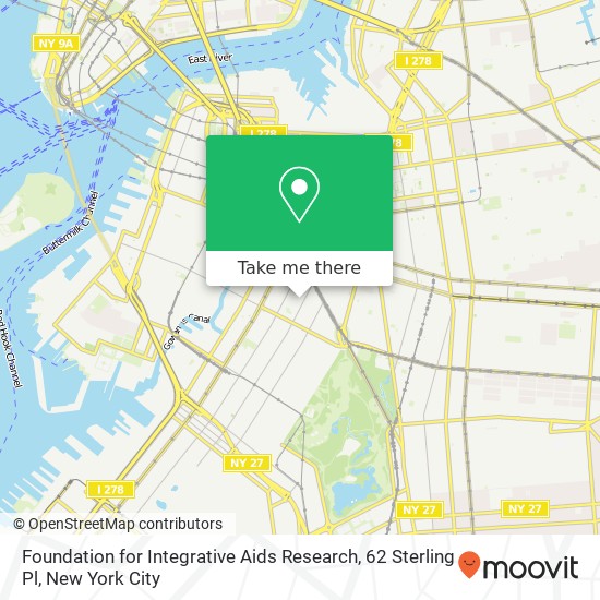 Mapa de Foundation for Integrative Aids Research, 62 Sterling Pl