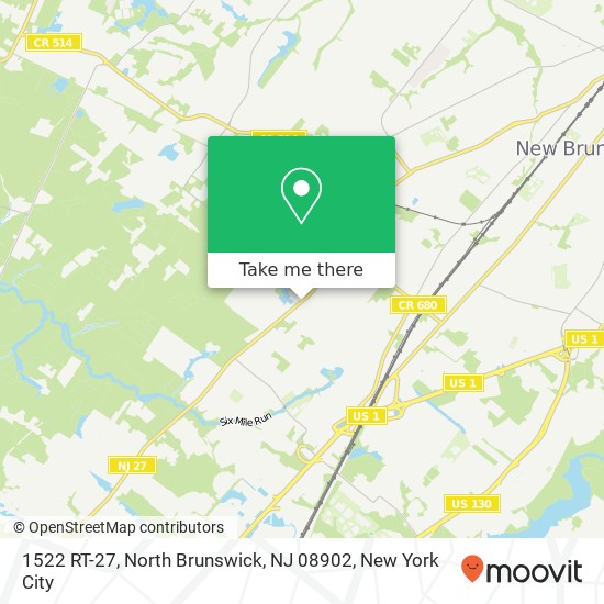 Mapa de 1522 RT-27, North Brunswick, NJ 08902