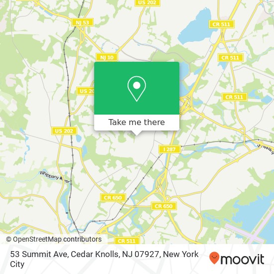 53 Summit Ave, Cedar Knolls, NJ 07927 map