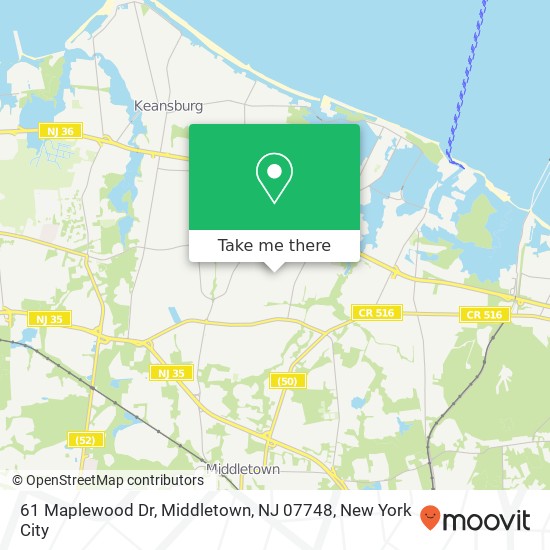 61 Maplewood Dr, Middletown, NJ 07748 map