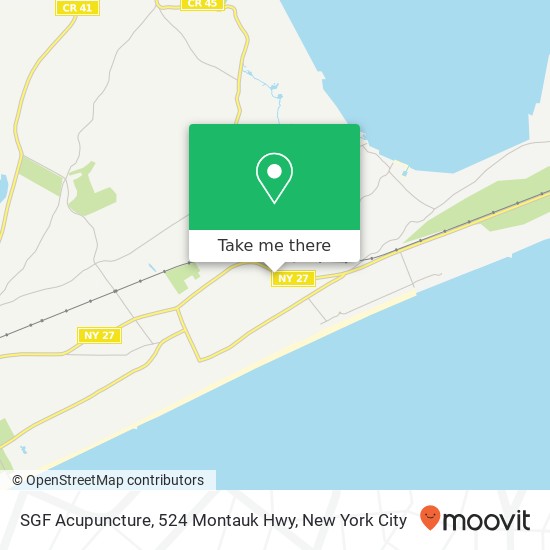 Mapa de SGF Acupuncture, 524 Montauk Hwy