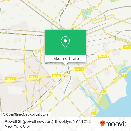 Mapa de Powell St (powell newport), Brooklyn, NY 11212